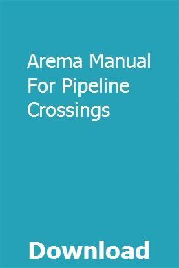 arema standards for pipeline crossings